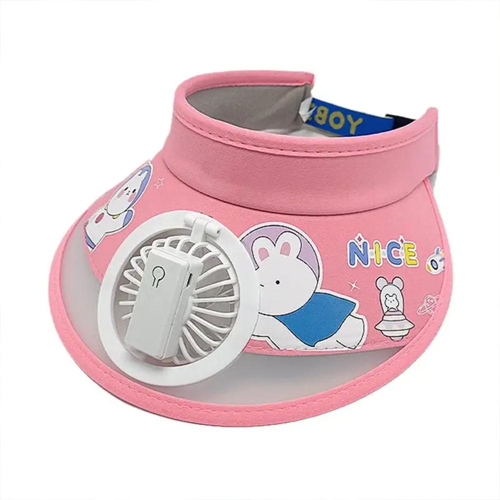 Visiera Estiva con Ventilatore Integrato per Bambini – Cappello Protettivo e Rinfrescante