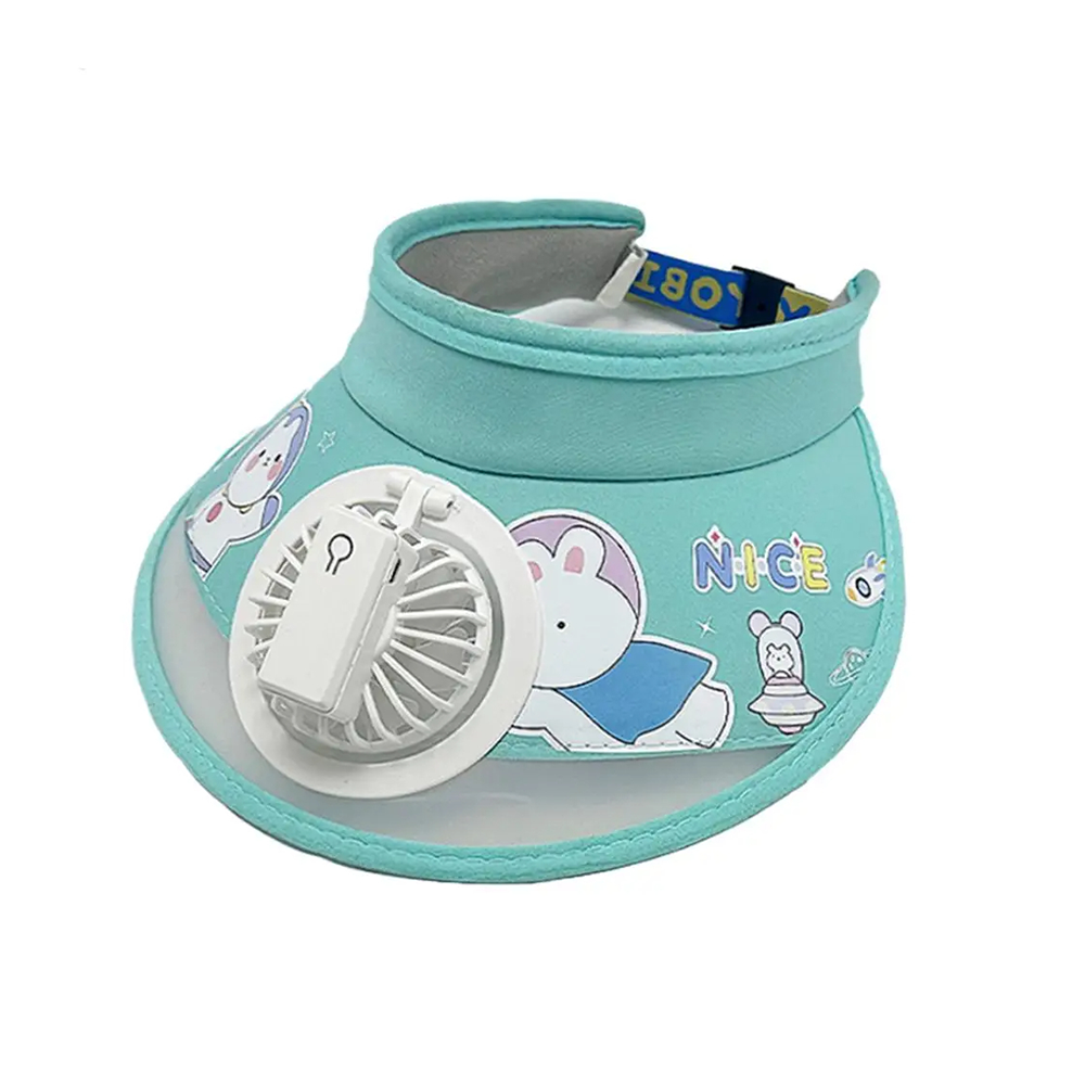 Visiera Estiva con Ventilatore Integrato per Bambini – Cappello Protettivo e Rinfrescante