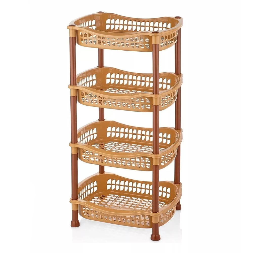 Scaffale da Cucina Impilabile per Frutta Verdura e Utensili