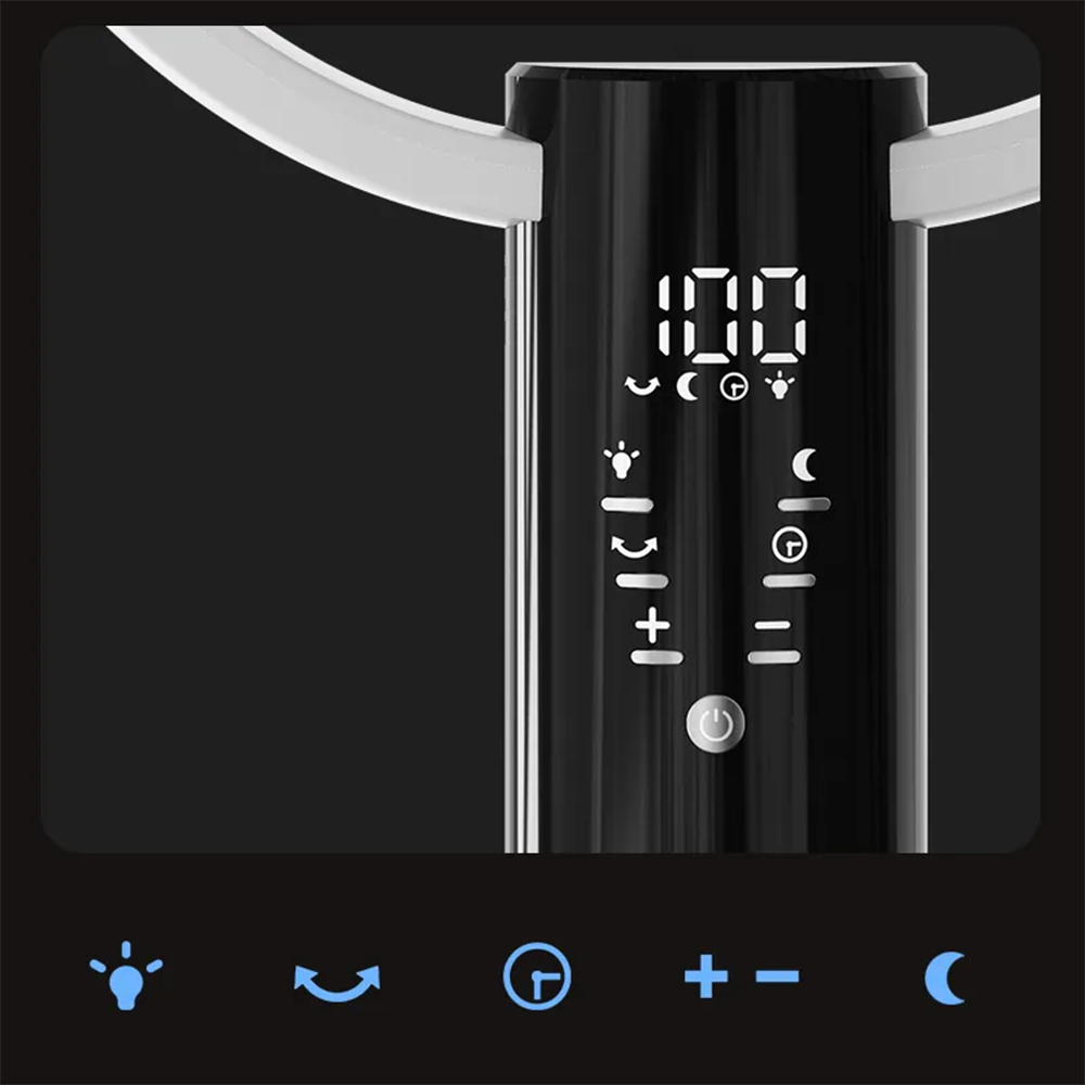 Ventilatore a Piantana Silenzioso con Telecomando, Display LED e Oscillazione 3D – 8 Velocità + Timer 8h