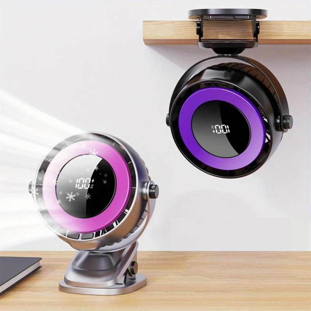 Ventilatore Portatile Ricaricabile con 100 Livelli di Velocità e Clip