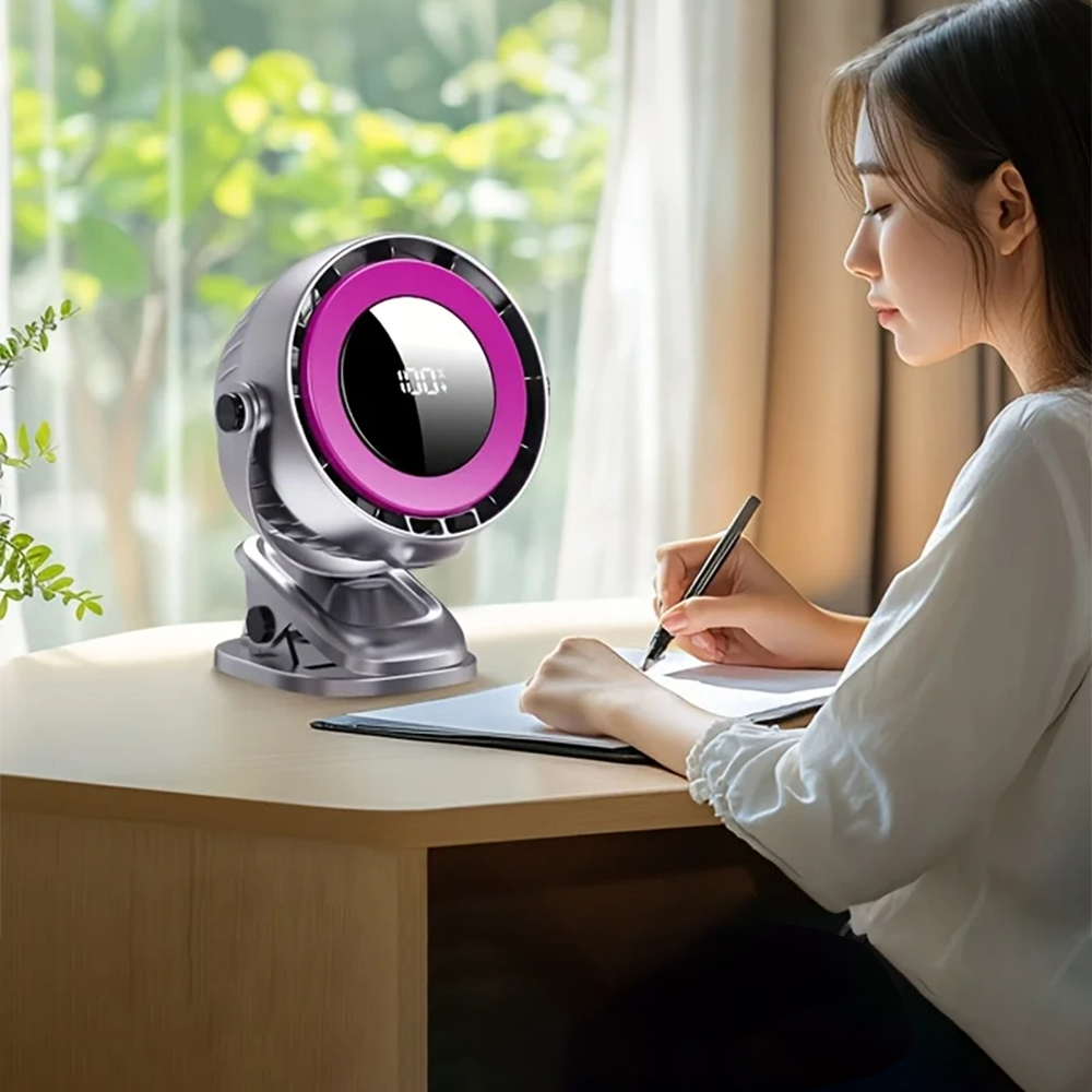 Ventilatore Portatile Ricaricabile con 100 Livelli di Velocità e Clip