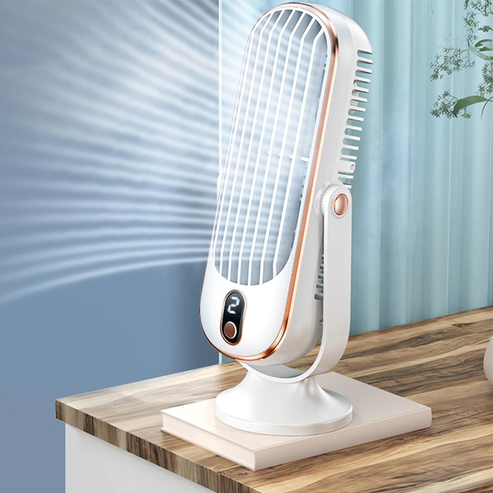 Ventilatore da Tavolo Portatile a Torre Ricaricabile