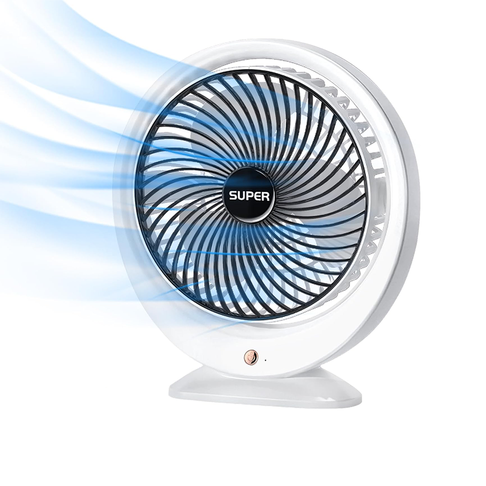 Ventilatore da Tavolo USB – 3 Velocità e Angolo Regolabile 240°