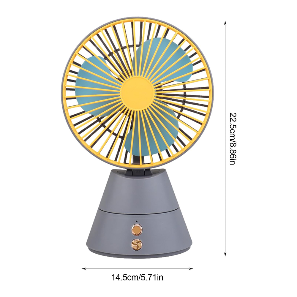 Ventilatore da Tavolo Ricaricabile USB con Luce Notturna – Freschezza Silenziosa e Atmosfera Relax