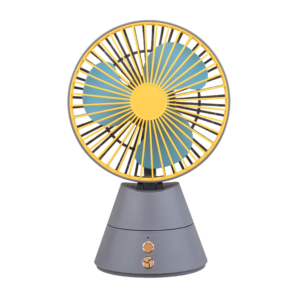 Ventilatore da Tavolo Ricaricabile USB con Luce Notturna – Freschezza Silenziosa e Atmosfera Relax