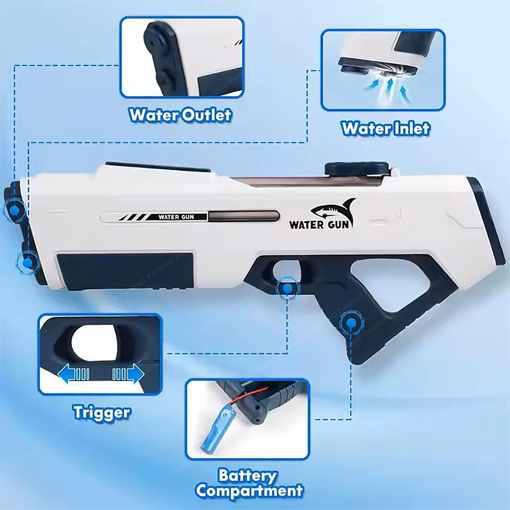 Pistola Elettrica ad Acqua Alta Pressione Bambini 500 ml