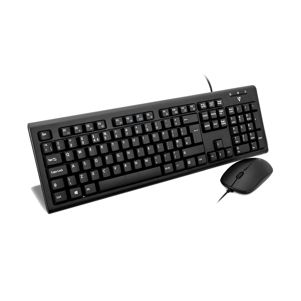 Tastiera e Mouse USB Ergonomico Multimediale