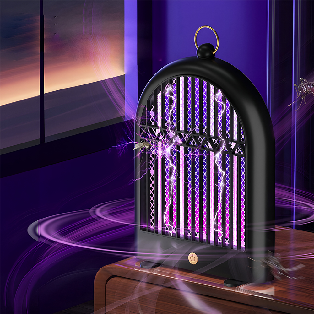Lampada LED Antizanzare Portatile Ricaricabile con Luce UV e Griglia Elettrica