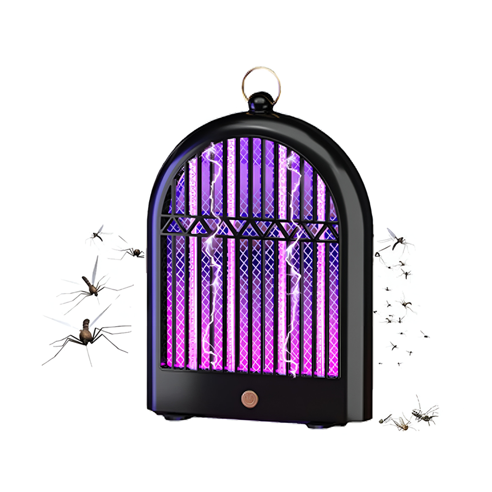 Lampada LED Antizanzare Portatile Ricaricabile con Luce UV e Griglia Elettrica