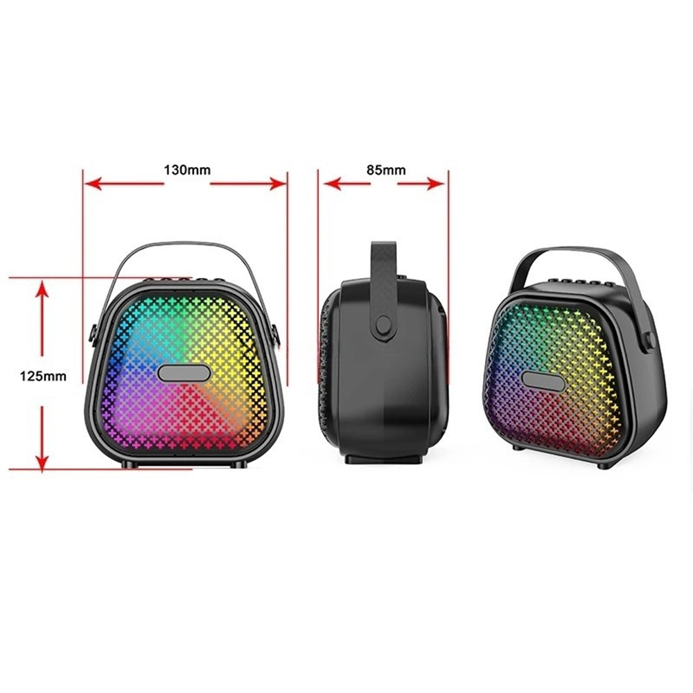 Cassa Karaoke Portatile Mini 8W con Microfono e Luci RGB
