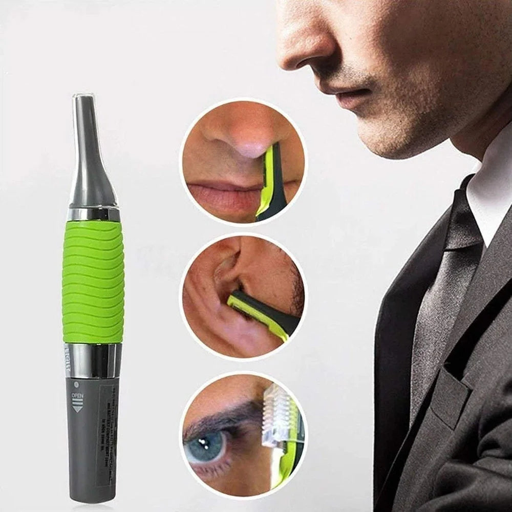 Rasoio Elettrico Multifunzione Peli Naso Orecchie Barba LED
