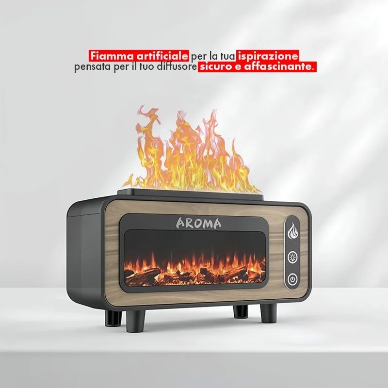 Umidificatore Aromaterapia Effetto Fiamma