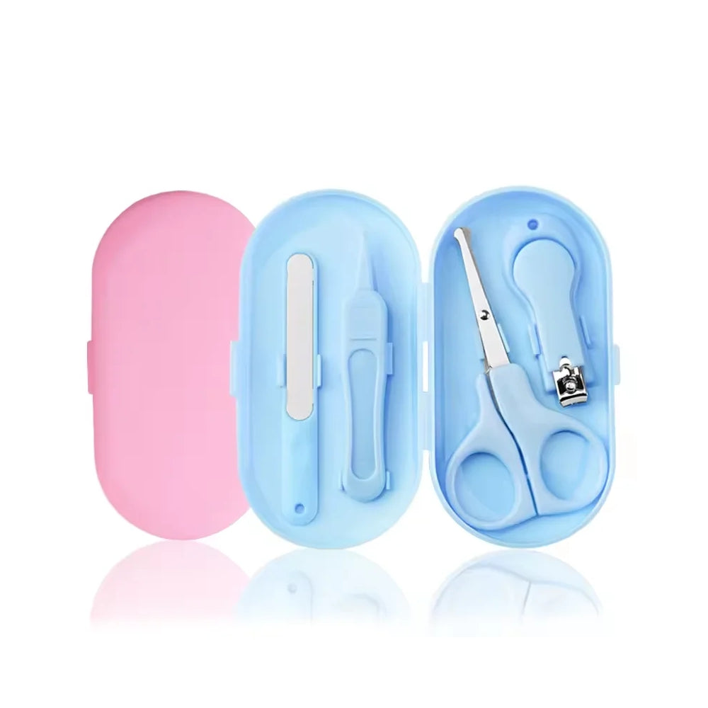 Cura Unghie Neonato 4in1 – Forbicine Sicure, Lima, Pinzetta e Tagliaunghie Neonati