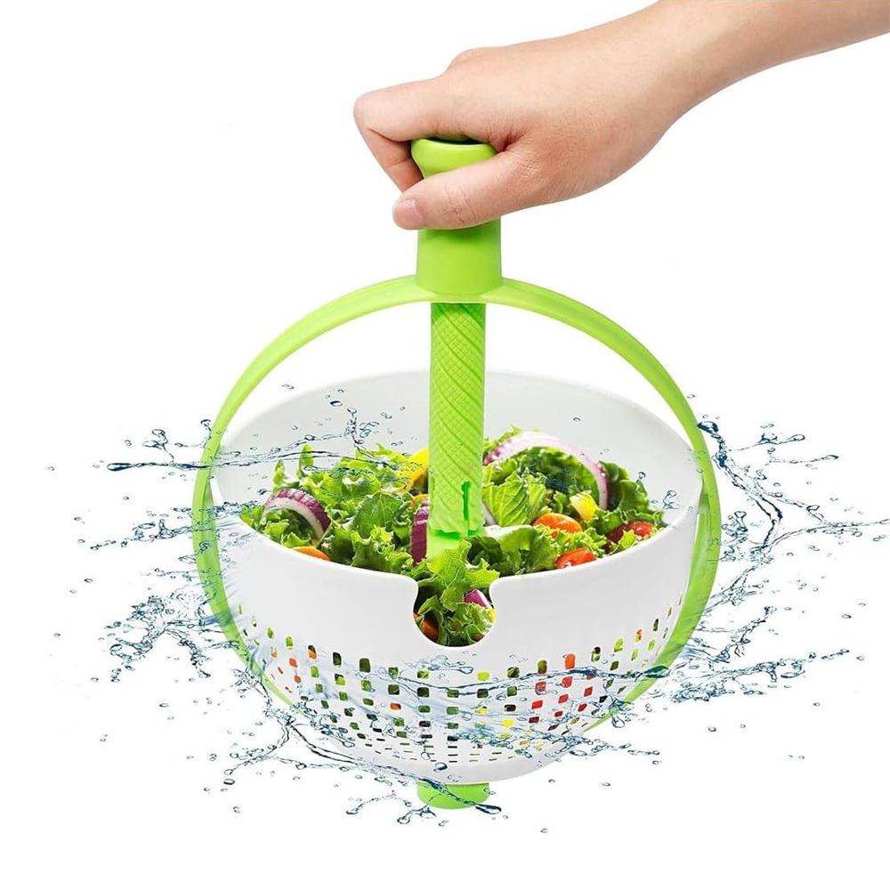Centrifuga Scolapasta Rotante 5 Litri per Lavare Asciugare e Servire Verdure