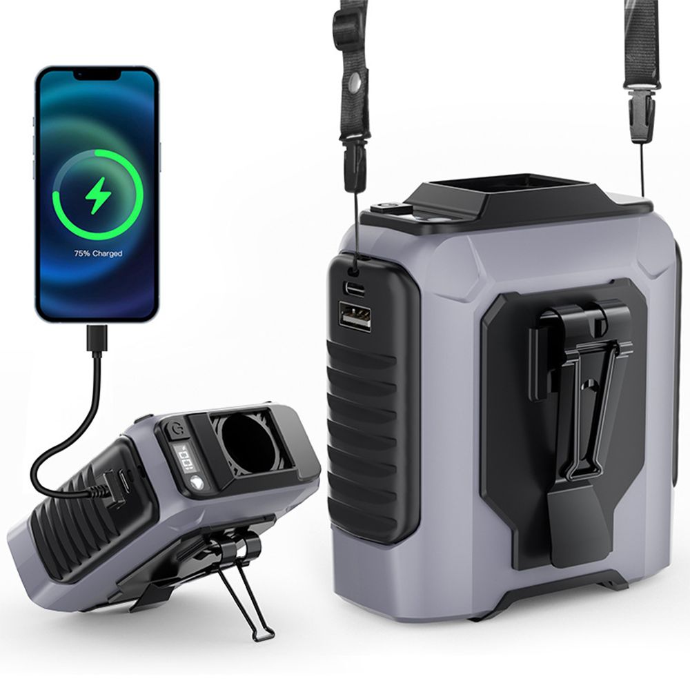 Ventilatore Portatile Multifunzionale 5 in 1 con Clip, Collo, Tavolo e Torcia LED Air Go – Batteria 5000mAh Ricaricabile