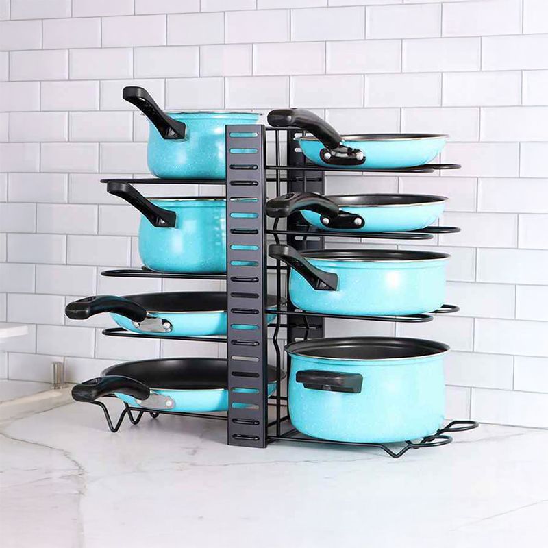 Organizzatore Regolabile per Pentole e Coperchi Cucina Ordinata