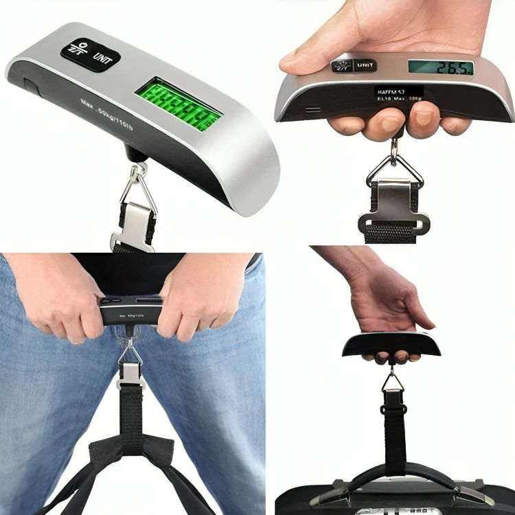 Bilancia Digitale Portatile per Bagagli – Display LCD e Capacità 50kg