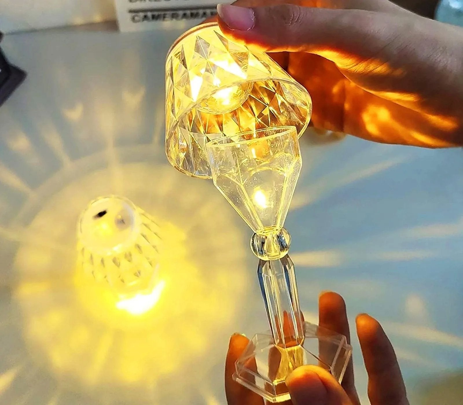 Mini Lampada Cristallo Senza Fili