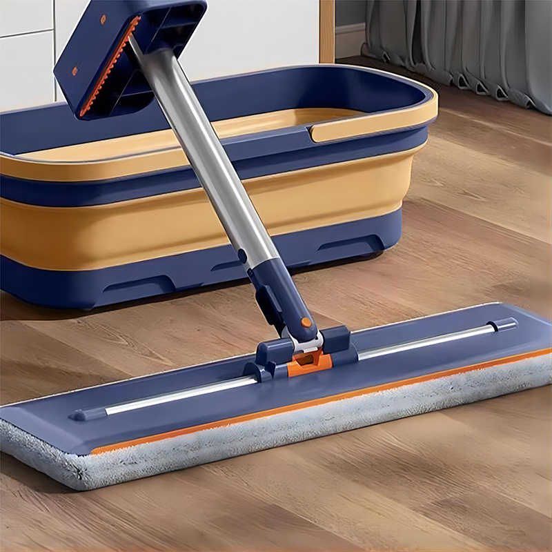 Mop Piatto Rapido con Doppia Testina in Microfibra per Pulizia Profonda