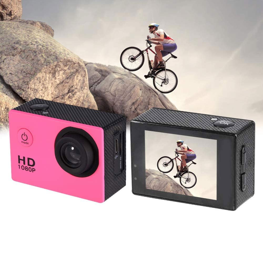 Action Camera Sportiva HD con Schermo Integrato