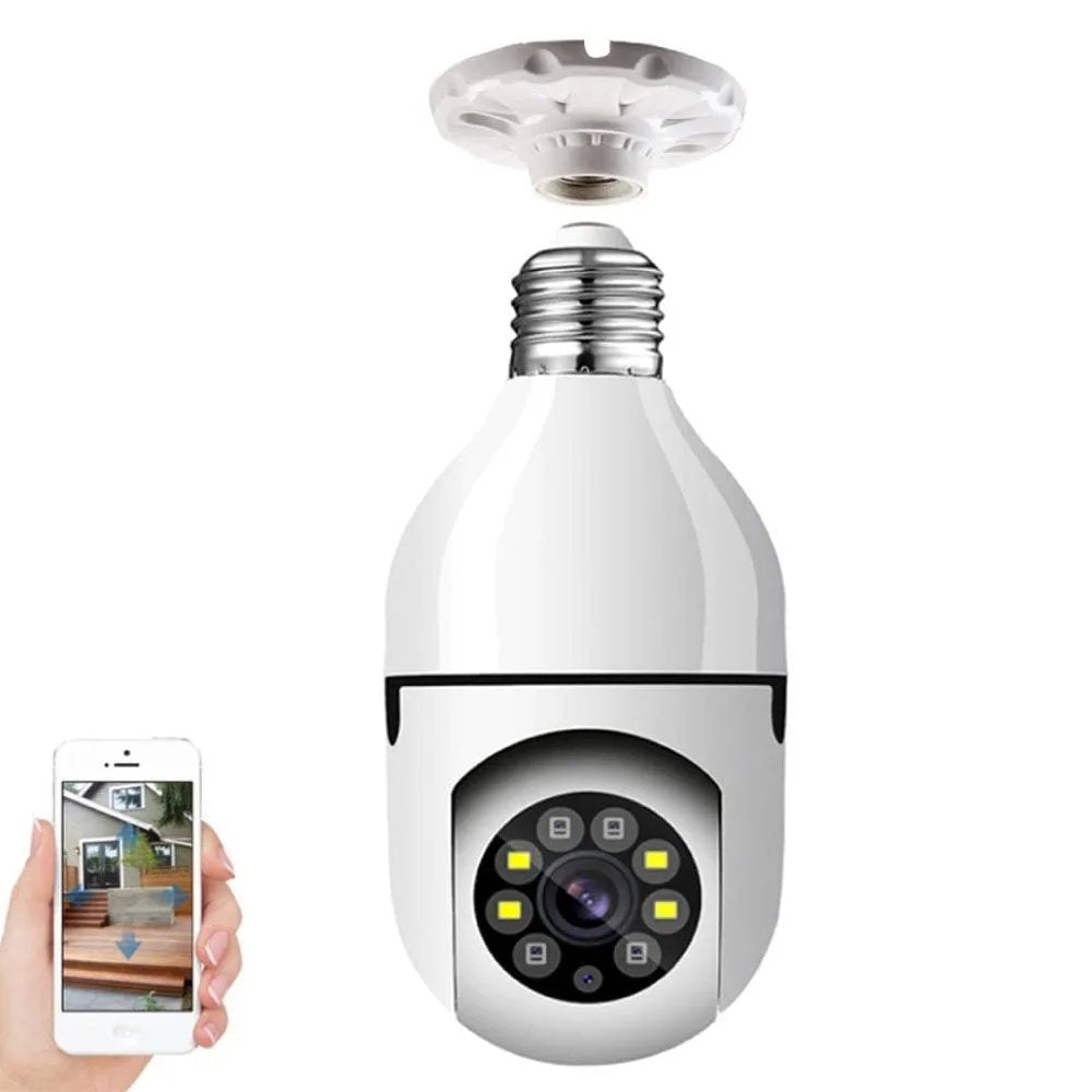 Telecamera Lampadina WiFi 1080p Visione 360° Audio Bidirezionale