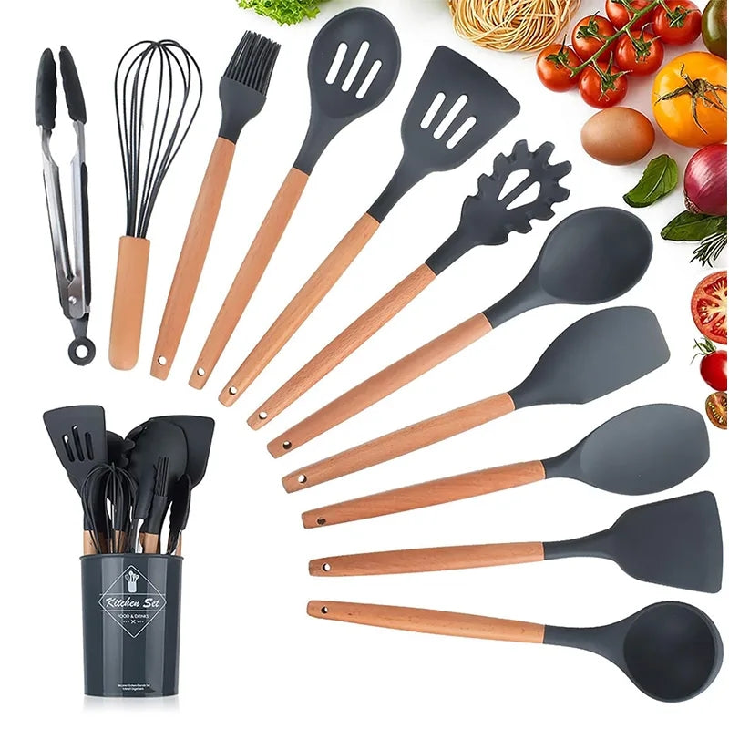 Utensili Cucina Silicone Resistenti al Calore Set da 12