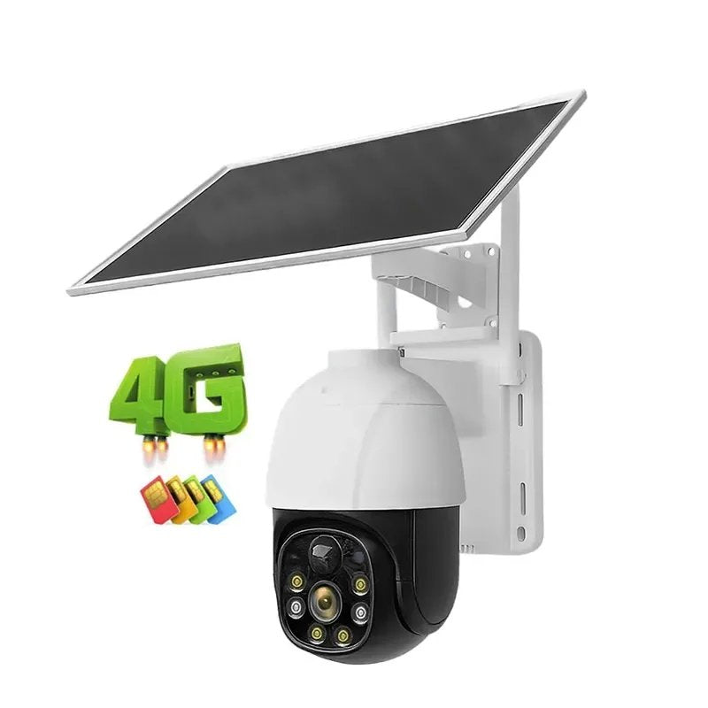 Telecamera di Sicurezza PTZ Outdoor con Connessione 4G e Pannello Solare Integrato