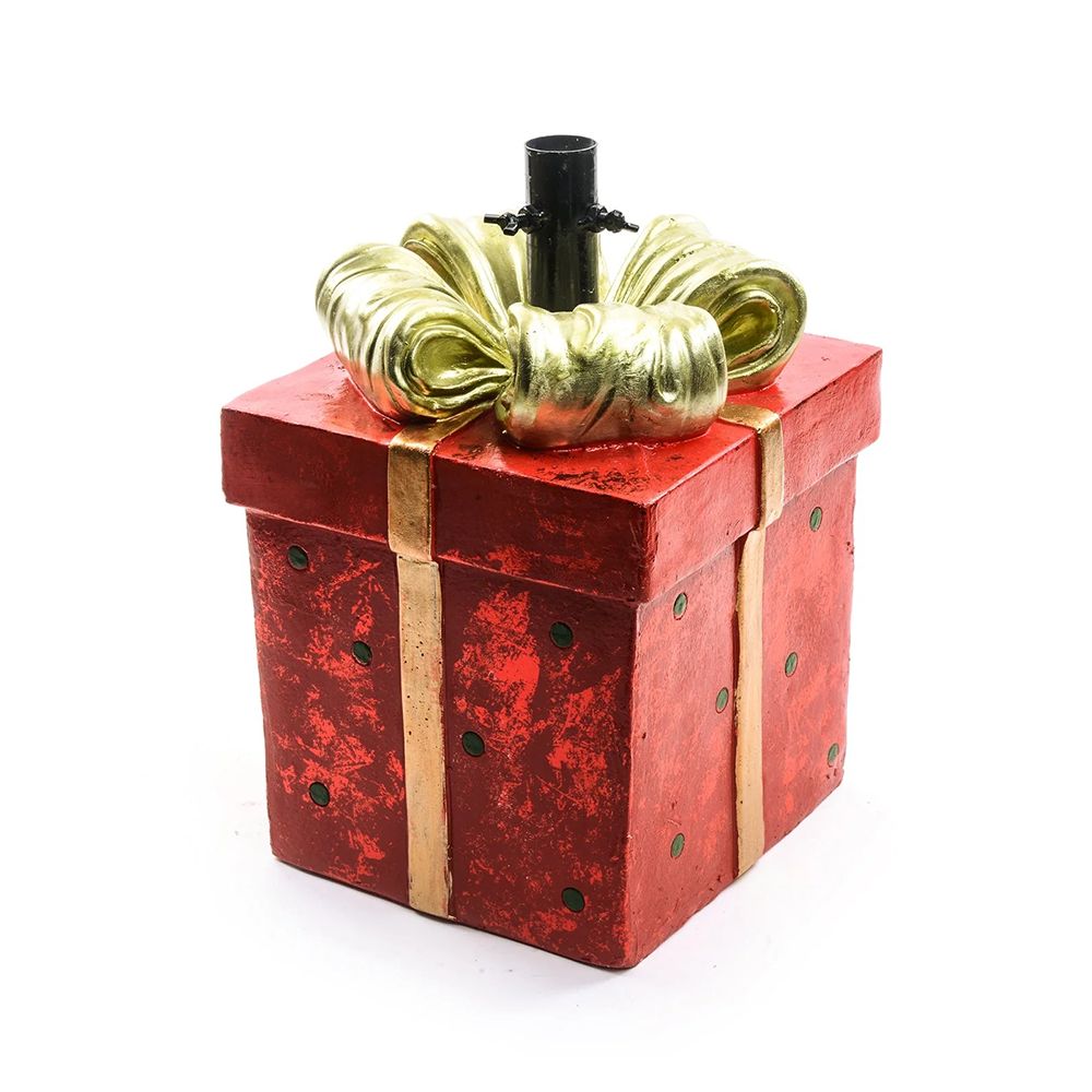 Base Albero Natale Pacco Regalo Decorativa