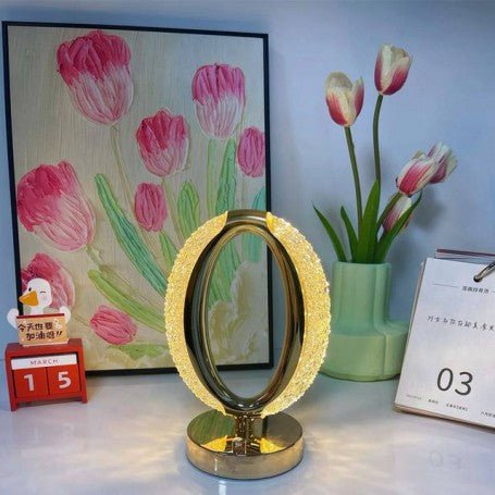 Lampada LED Touch Ricaricabile da Tavolo Oval Design