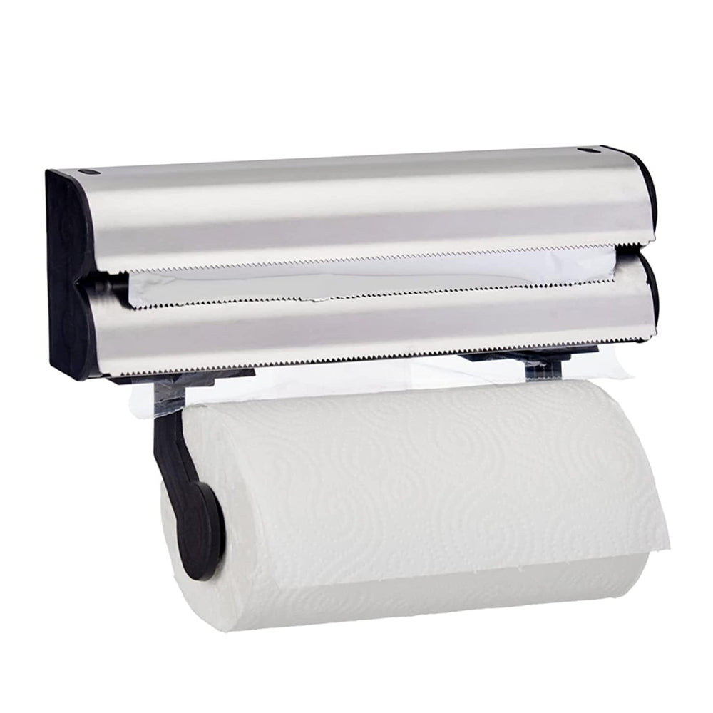 Portarotolo Da Cucina Triplo In Metallo