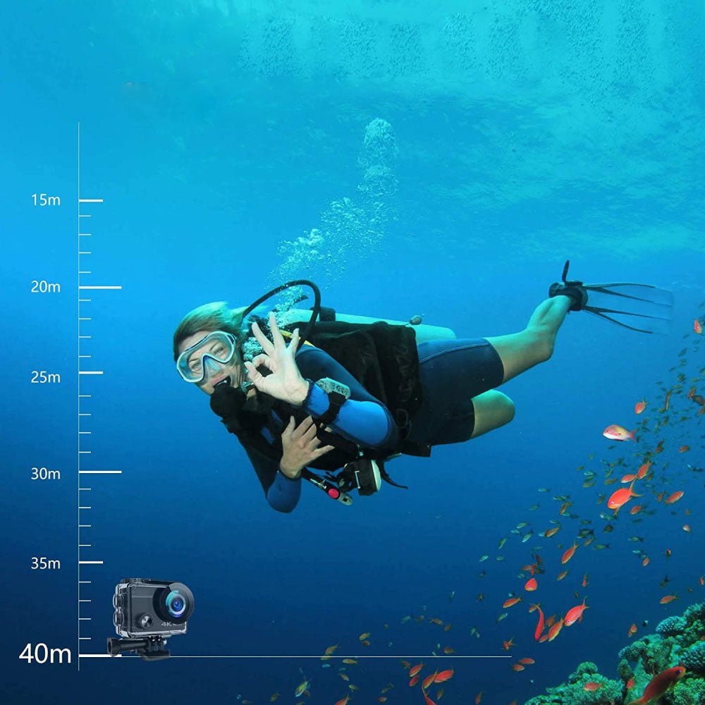 Action Camera Sportiva HD con Schermo Integrato