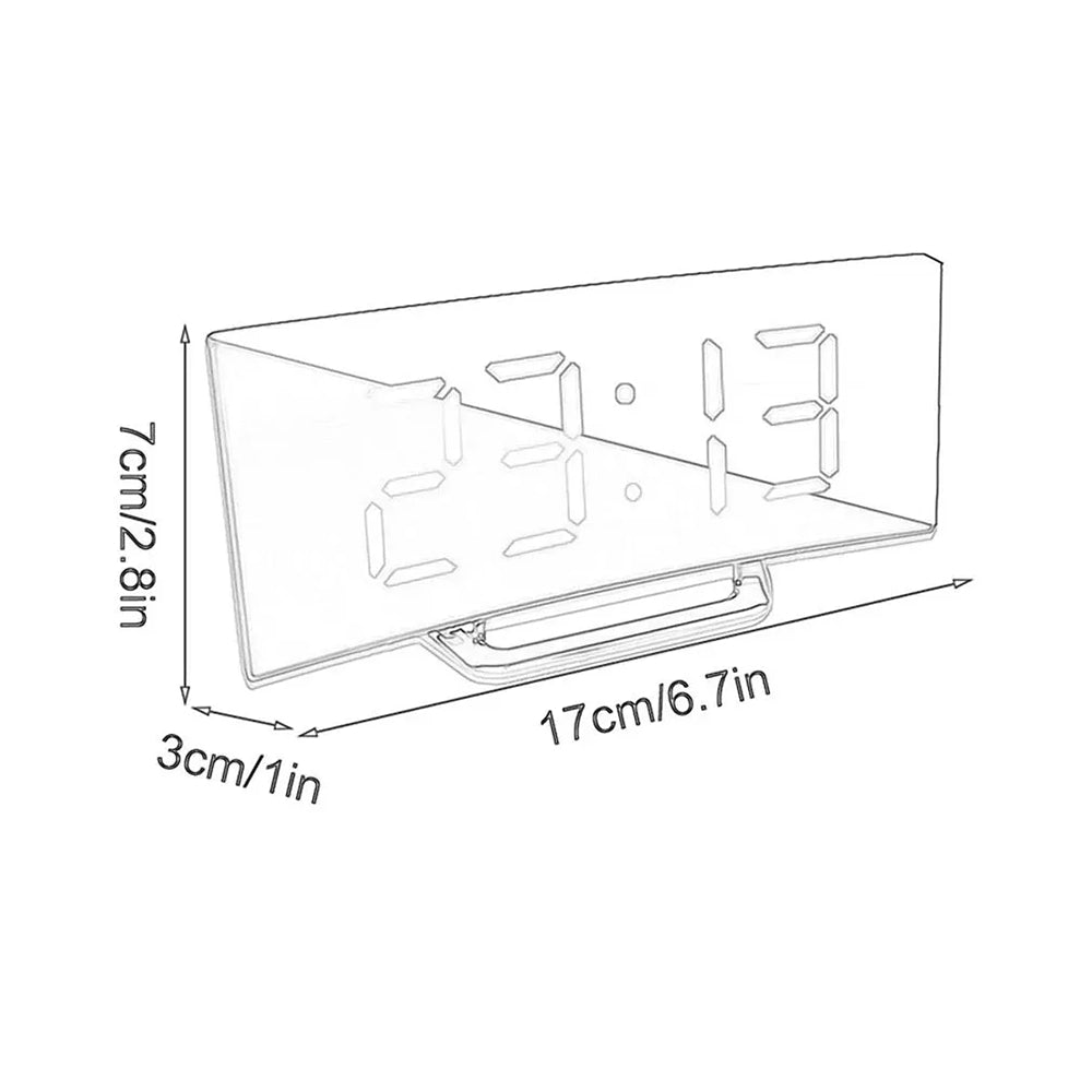 Orologio Digitale Multifunzionale con Display LED Curvo