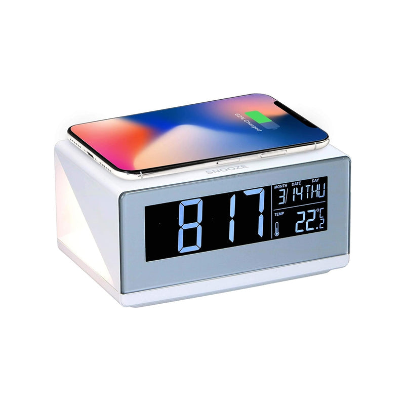 Orologio Sveglia Digitale LED 3 in 1  – Caricatore Wireless e Lampada da Tavolo