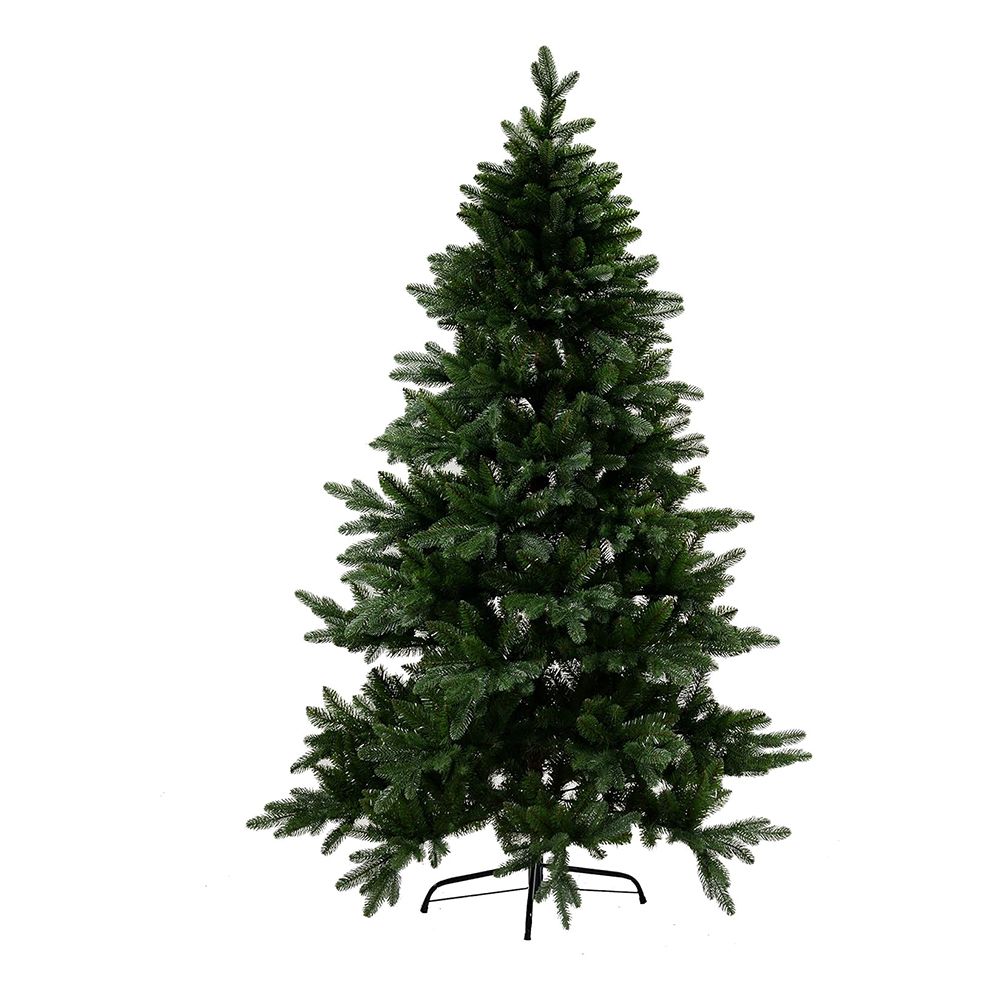 Albero Di Natale Artificiale 180 Cm PVC Con 520 Rami E Base Metallica