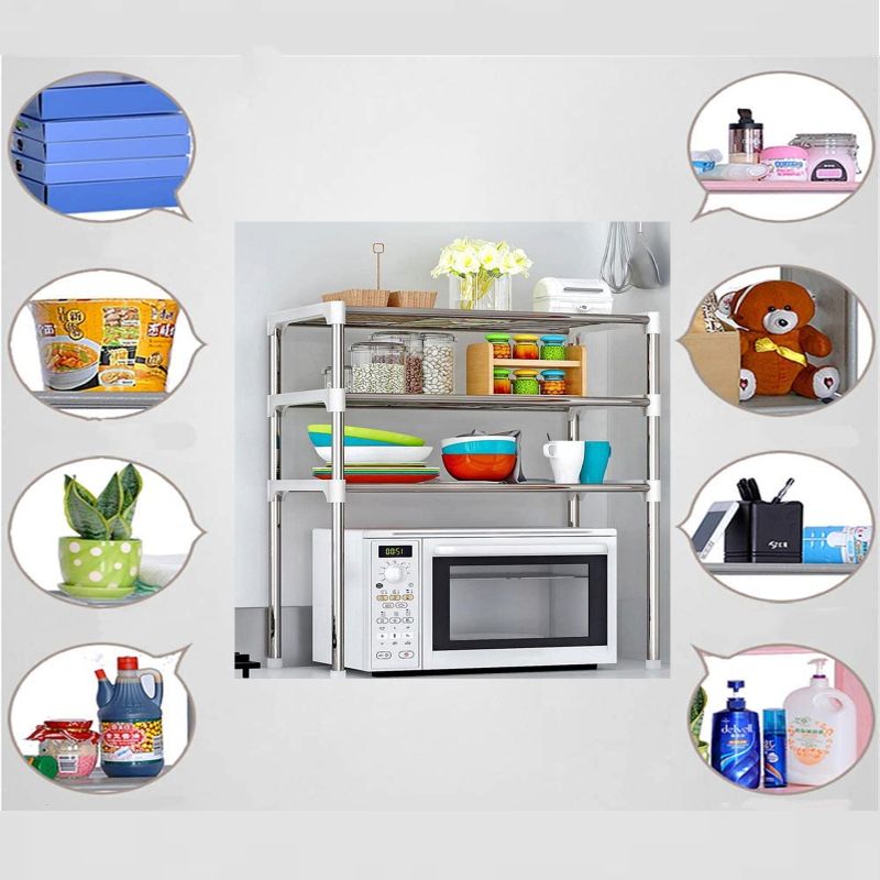 Scaffale Multiuso da Cucina a 3 Ripiani