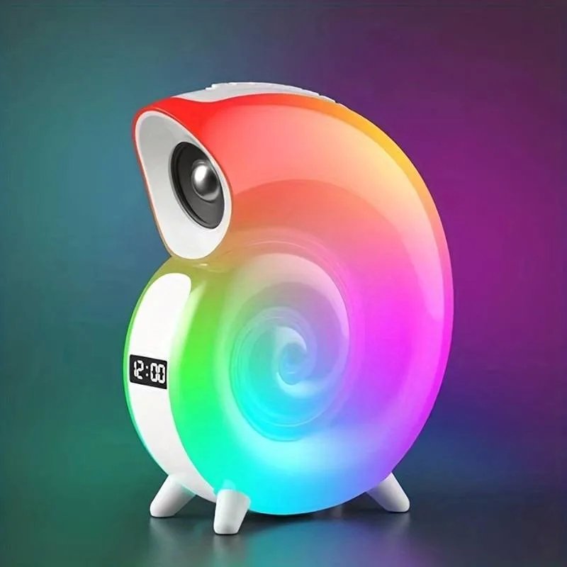 Lampada Notturna LED a Forma di Conchiglia con Altoparlante Bluetooth Sveglia