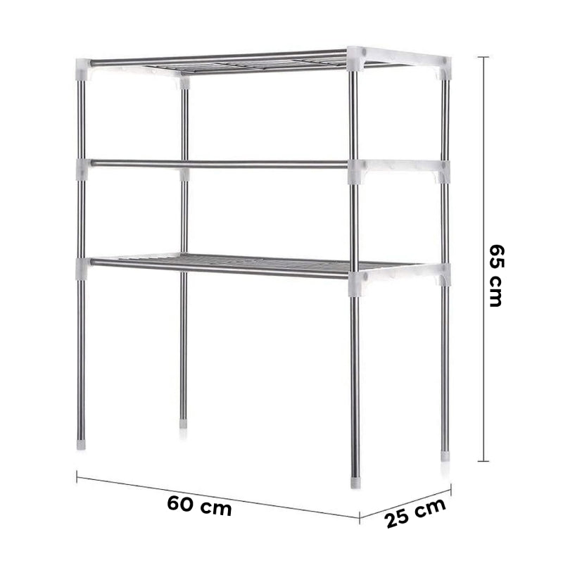 Scaffale Multiuso da Cucina a 3 Ripiani