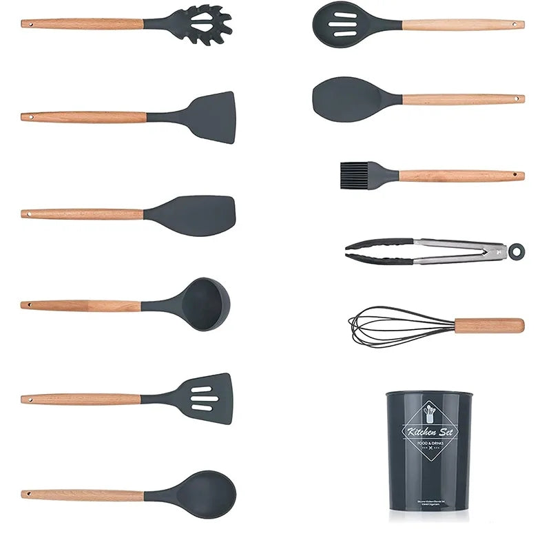 Utensili Cucina Silicone Resistenti al Calore Set da 12