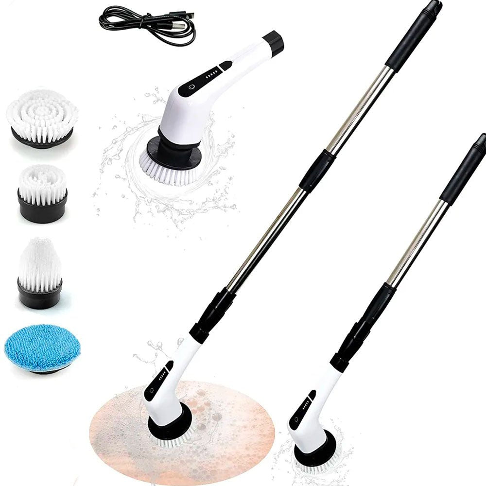 Spazzola Spin Elettrica Multiuso Scrub Rotante 9 in 1 per Pulizia Casa Profonda