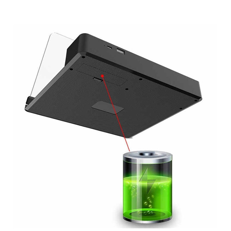 Amplificatore Schermo 3D con Audio Bluetooth e Batteria Ricaricabile