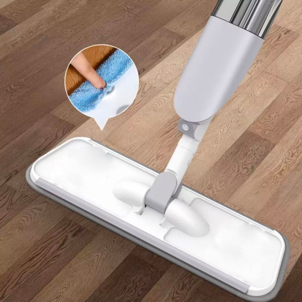 Scopa Lavapavimenti con Spray Integrato e Panno Microfibra