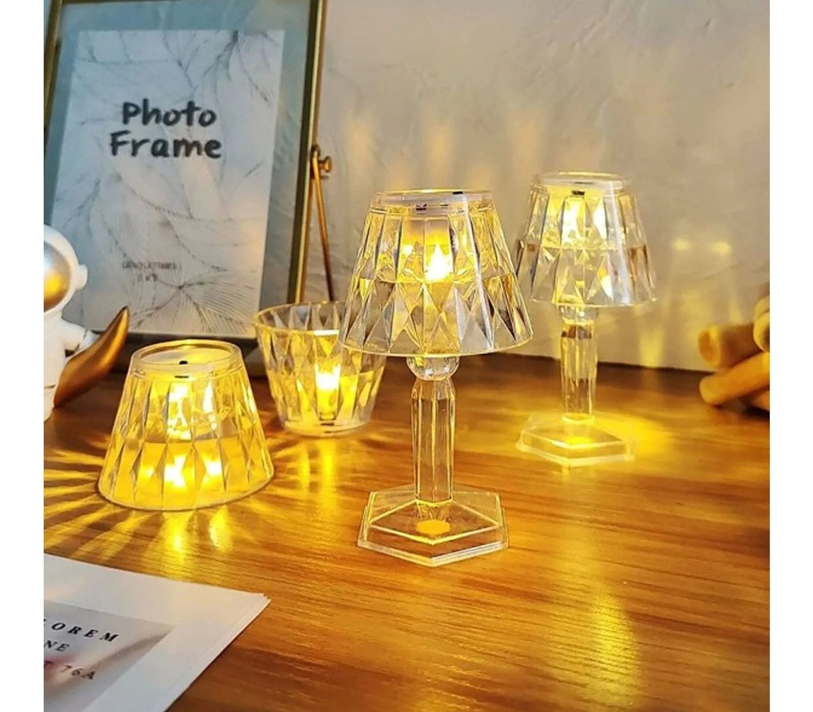 Mini Lampada Cristallo Senza Fili