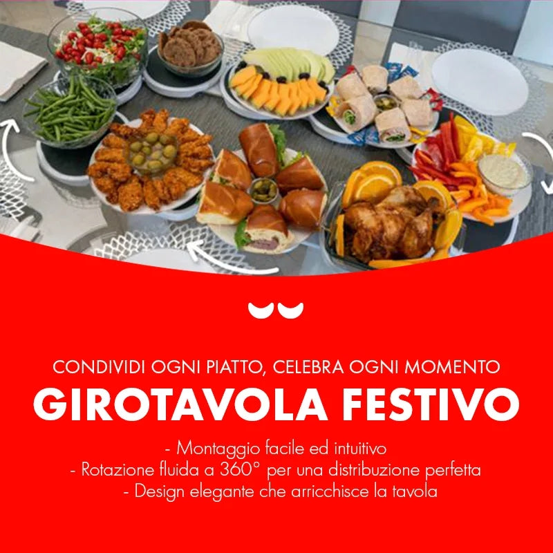 Giro Tavola Rotante Espandibile per Tavoli per Condivisione Pasti