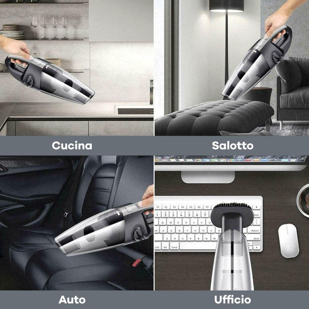 Aspirabriciole Portatile Senza Fili 1200W con Batteria Ricaricabile