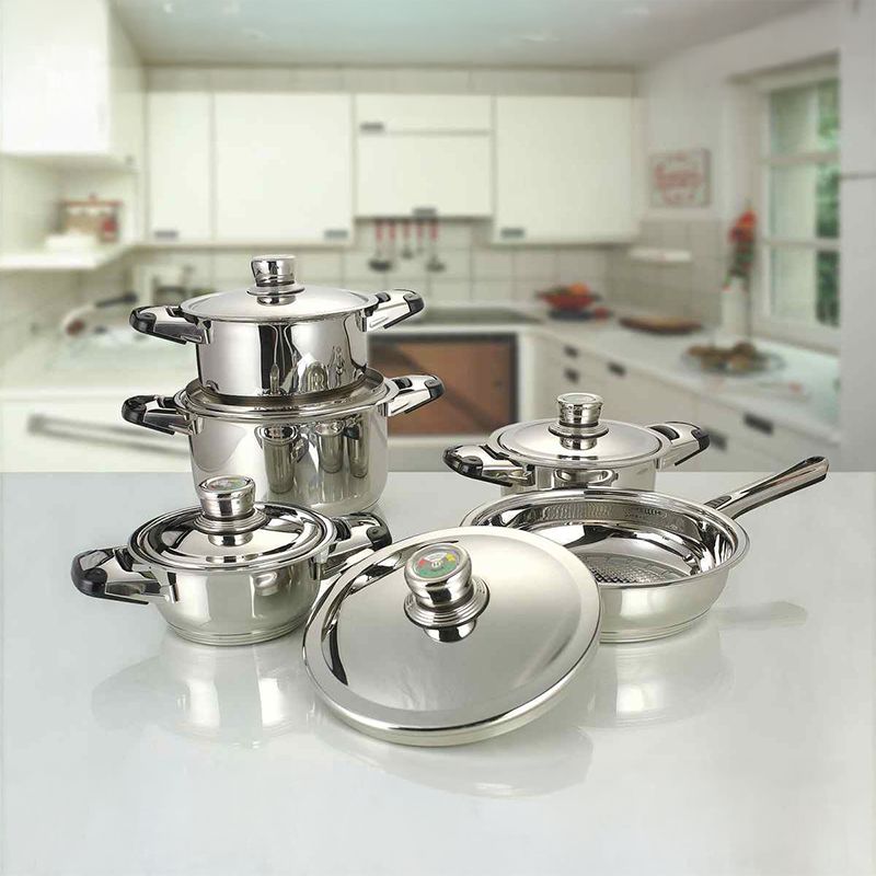 Pentole Cucina 25 Pezzi in Acciaio
