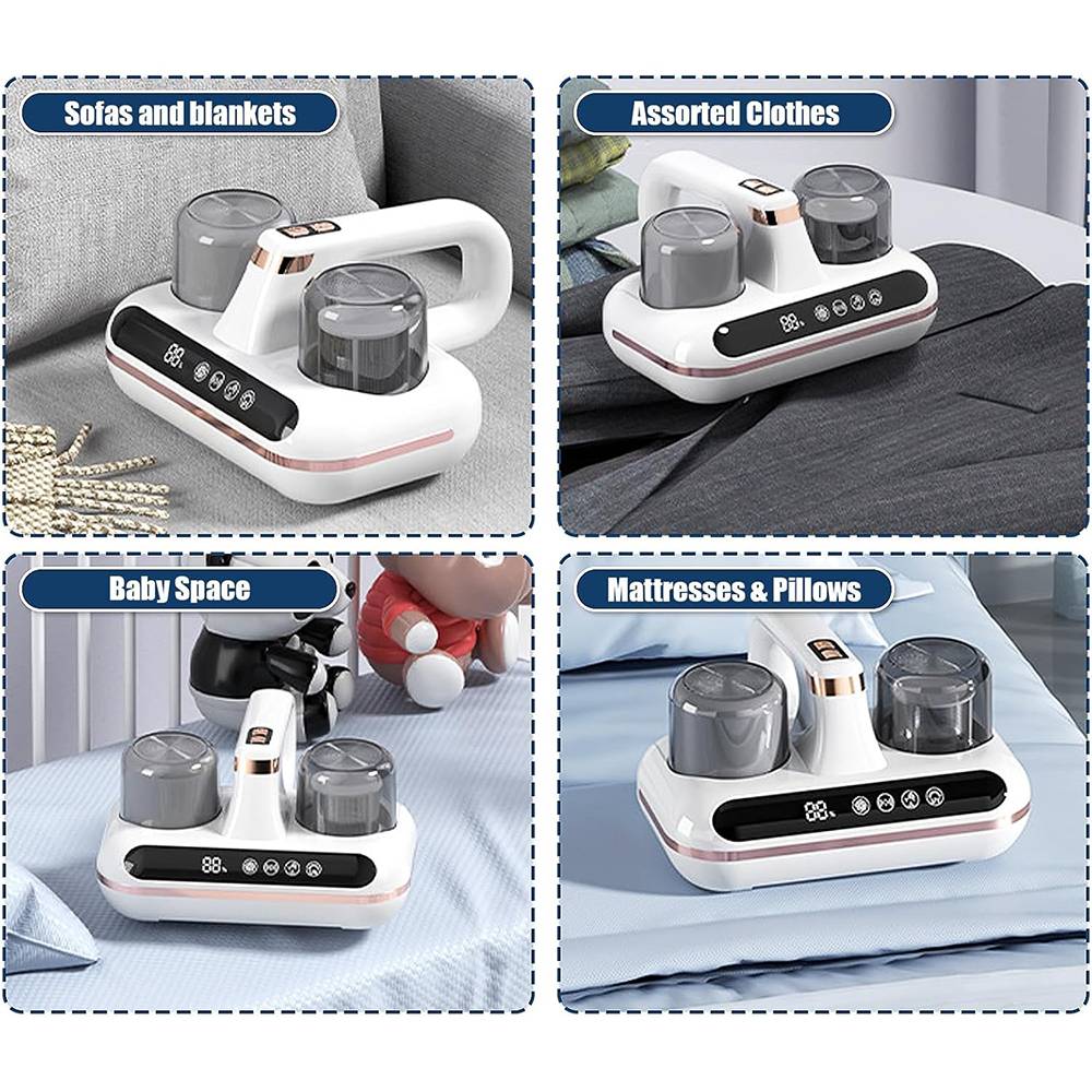 Aspiratore Antiacaro UV Senza Fili – Igienizzatore Portatile per Materassi e Tessuti