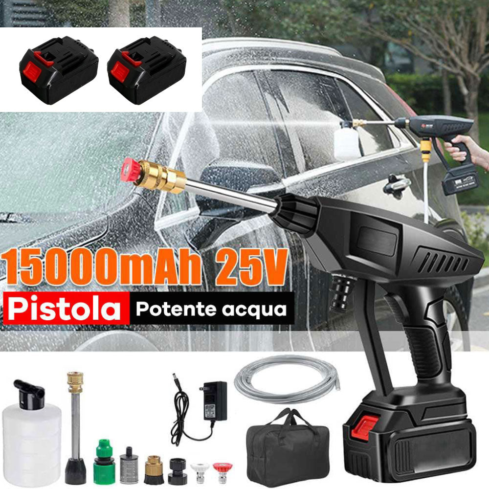 Pistola Idropulitrice a Batteria 48V ad Alta Pressione con Accessori Inclusi