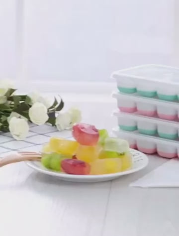 Stampo Cubetti Ghiaccio Silicone con Coperchio