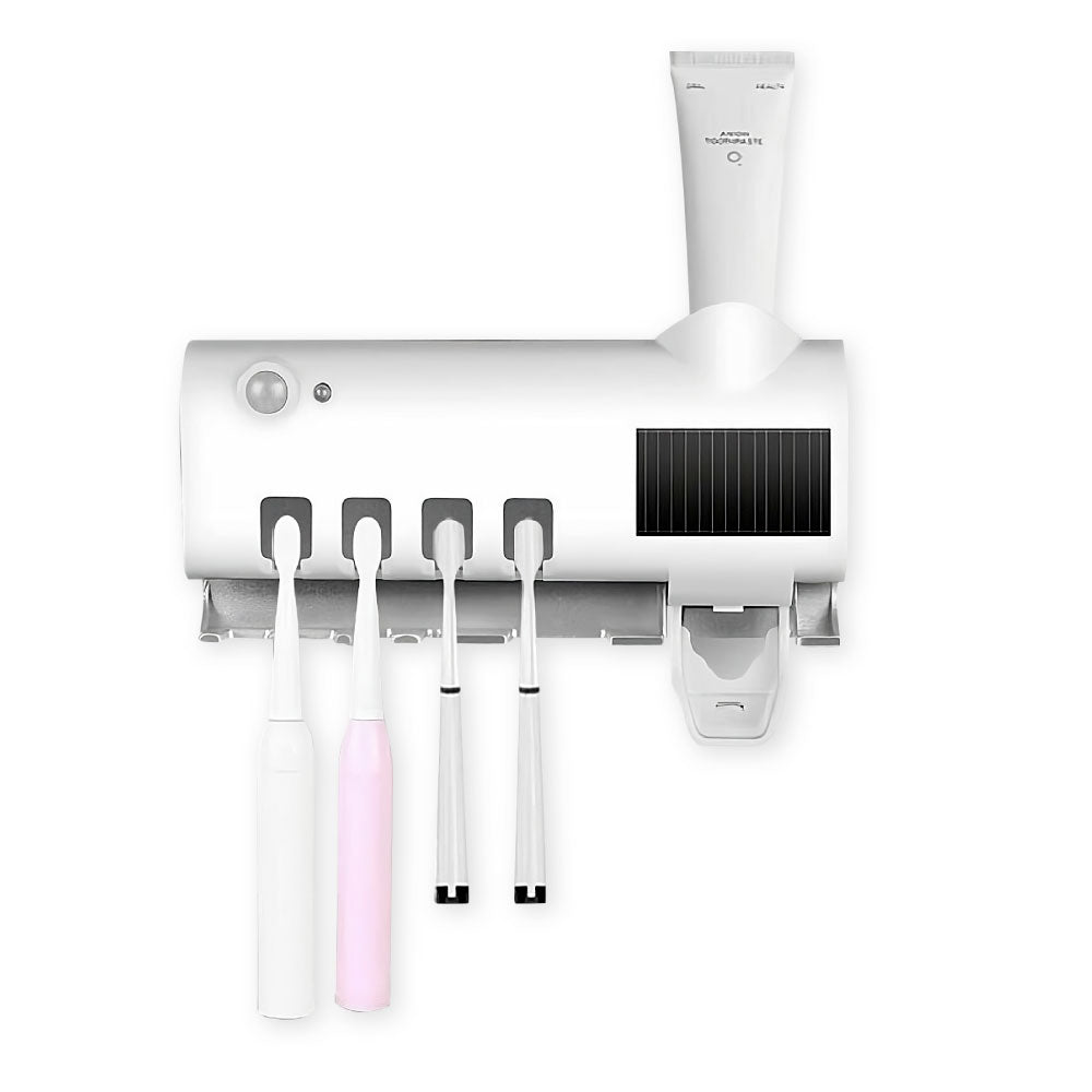 Porta Spazzolino con Dispenser Dentifricio Automatico a Parete